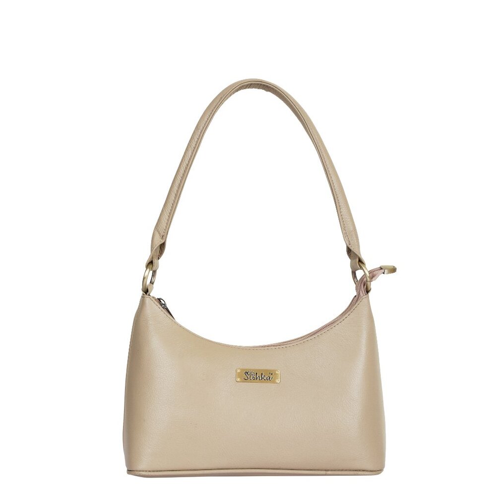 Leather Warm Taupe Hobo Bag – Tote Shoulder bag, Leather Satchel, Handbag